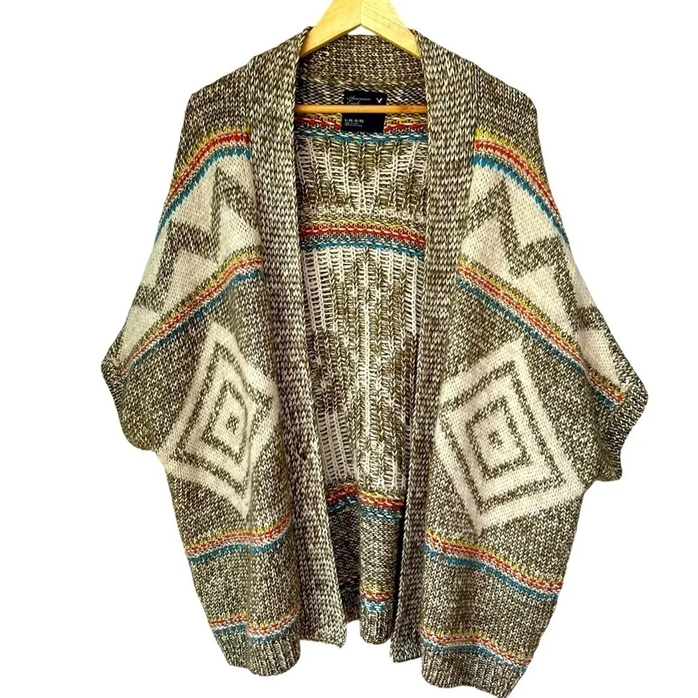 American Eagle Outfitters Cardigan Aztec Sweater, L/XL